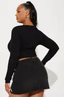 Anaya Ribbed Top(Black,XS)