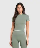 Contrast Seamless Midi Tee