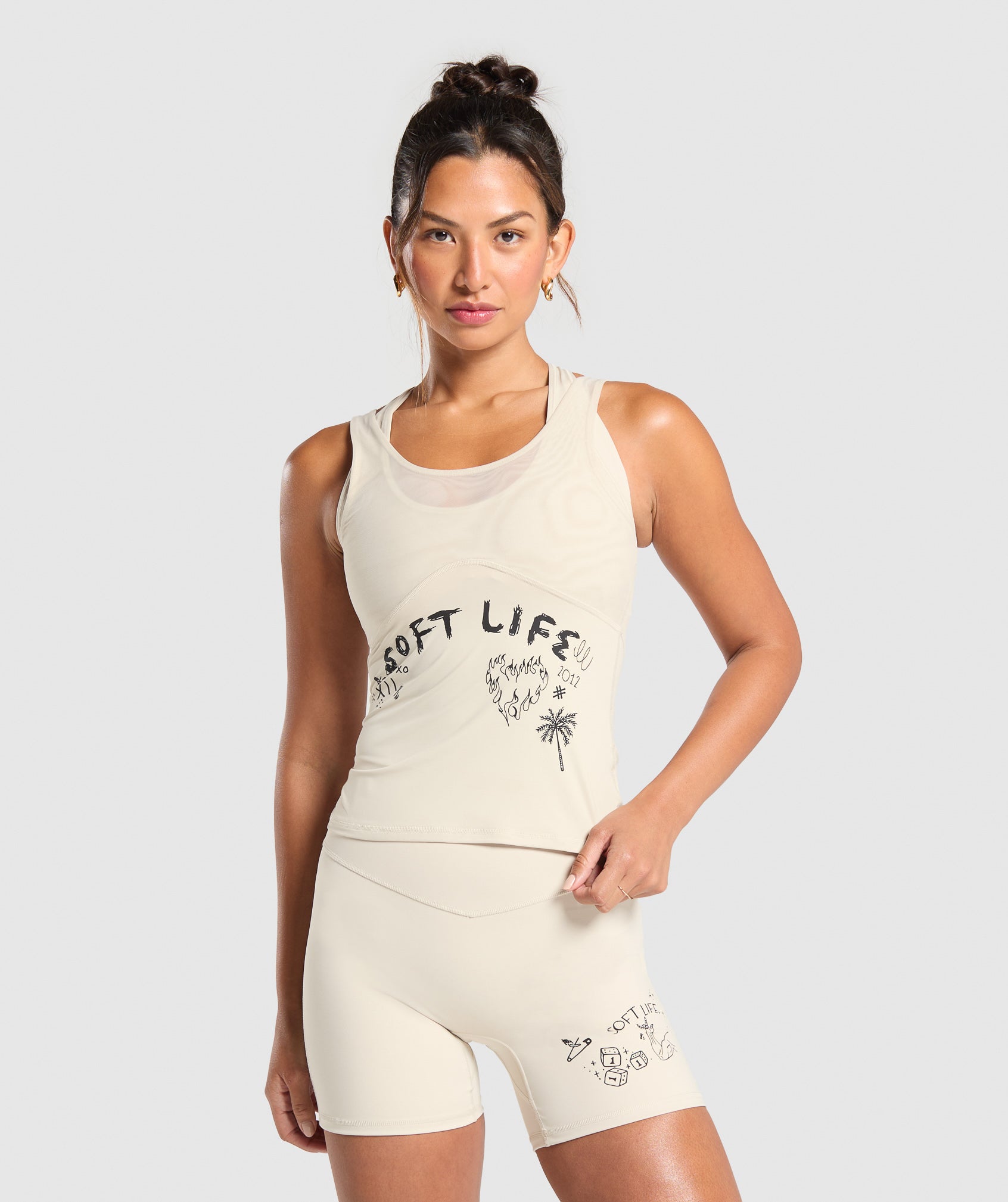 Elevate Tattoo Graphic Tank With Shelf