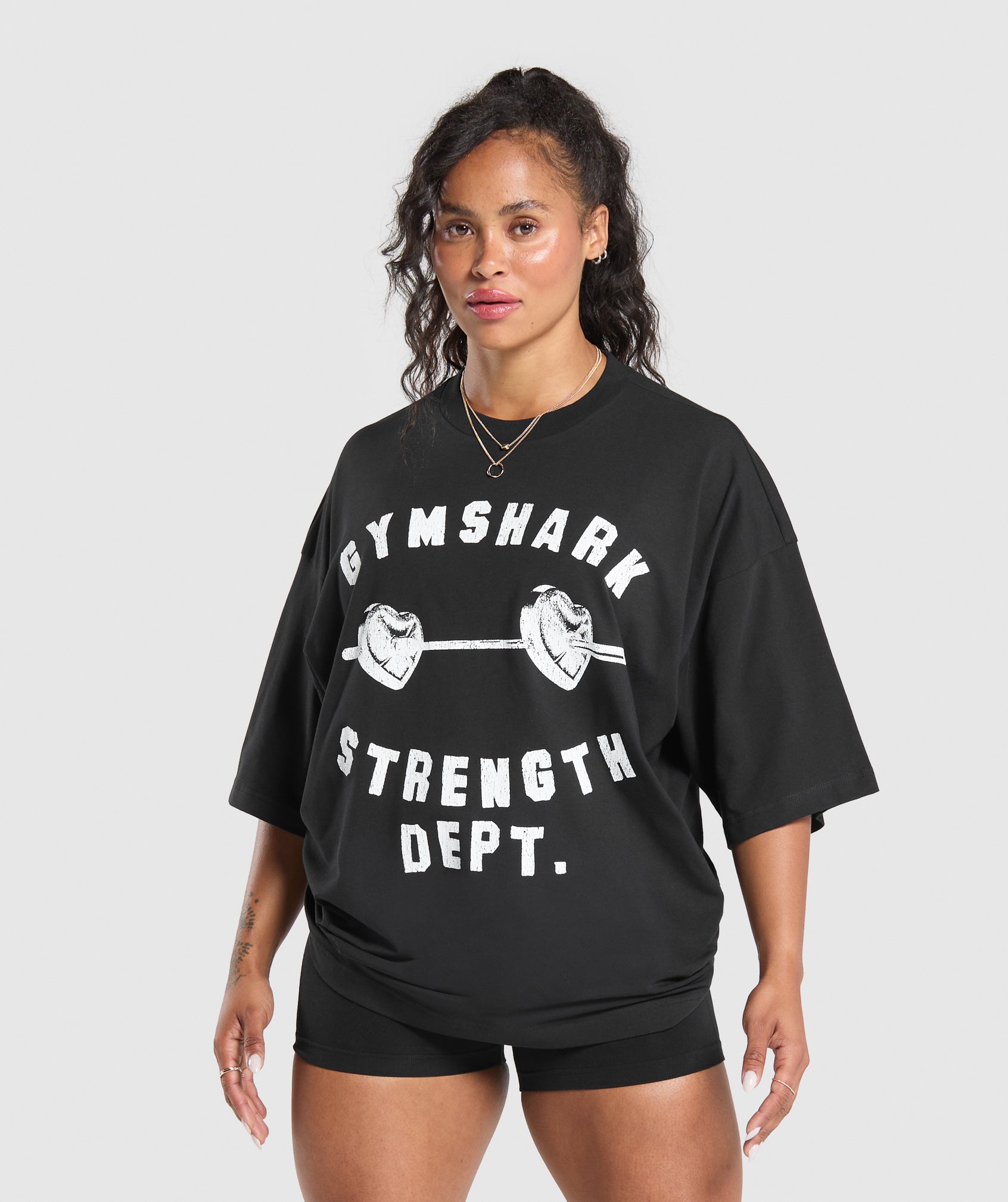 Barbell Hearts Oversized T-Shirt