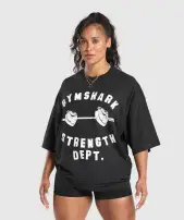 Barbell Hearts Oversized T-Shirt
