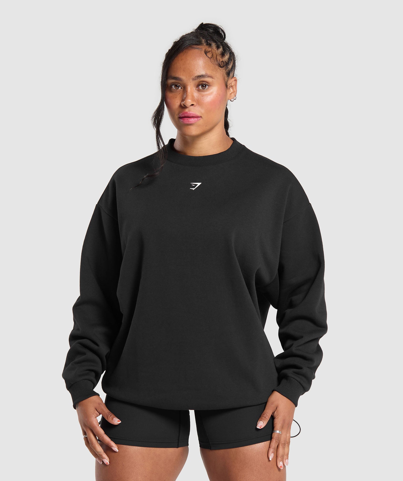 Barbell Hearts Oversized Sweatshirt