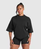Embroidered Logo Oversized T-Shirt