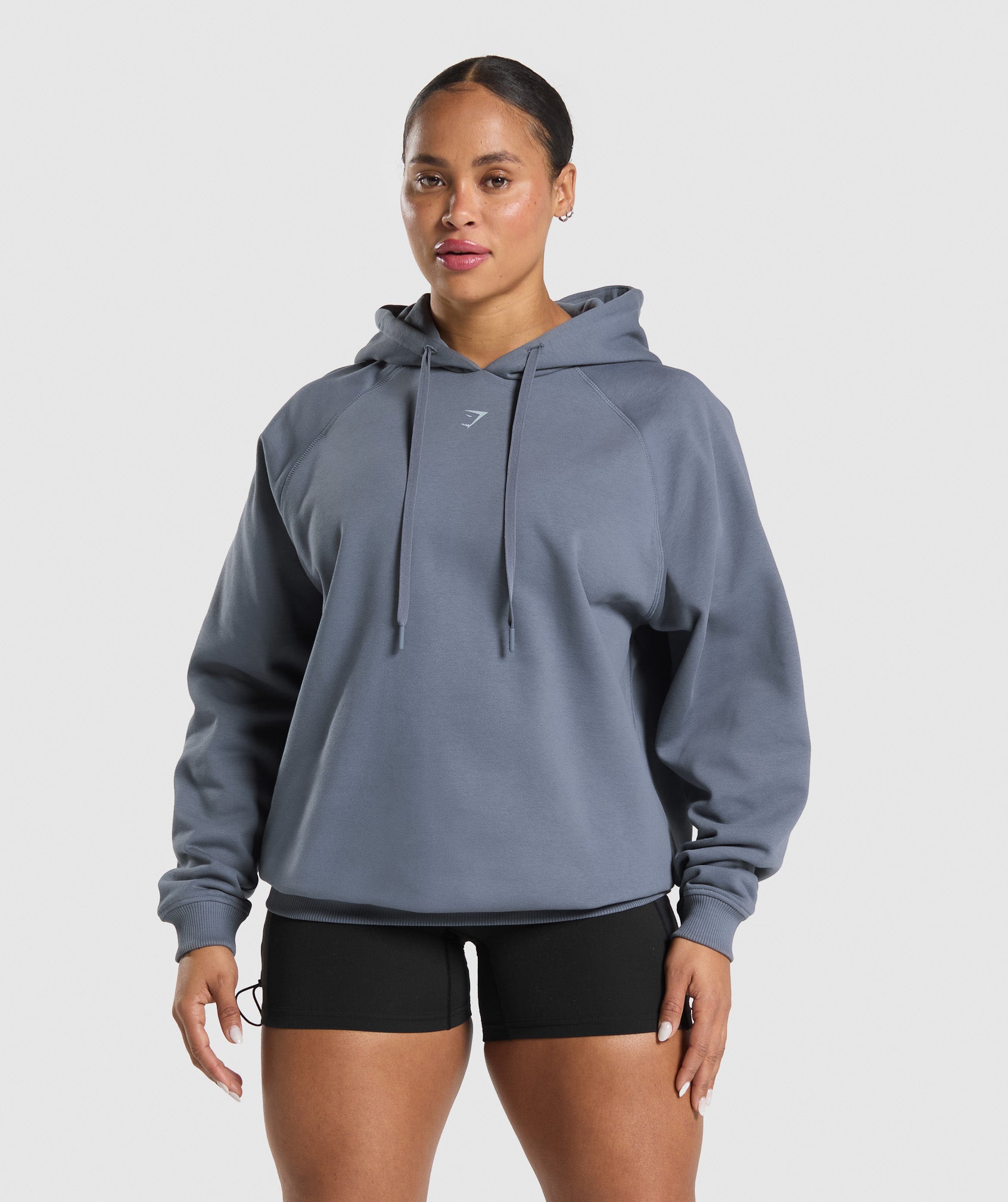 Gym Bunny Oversized Hoodie(Iron Blue,XXS)
