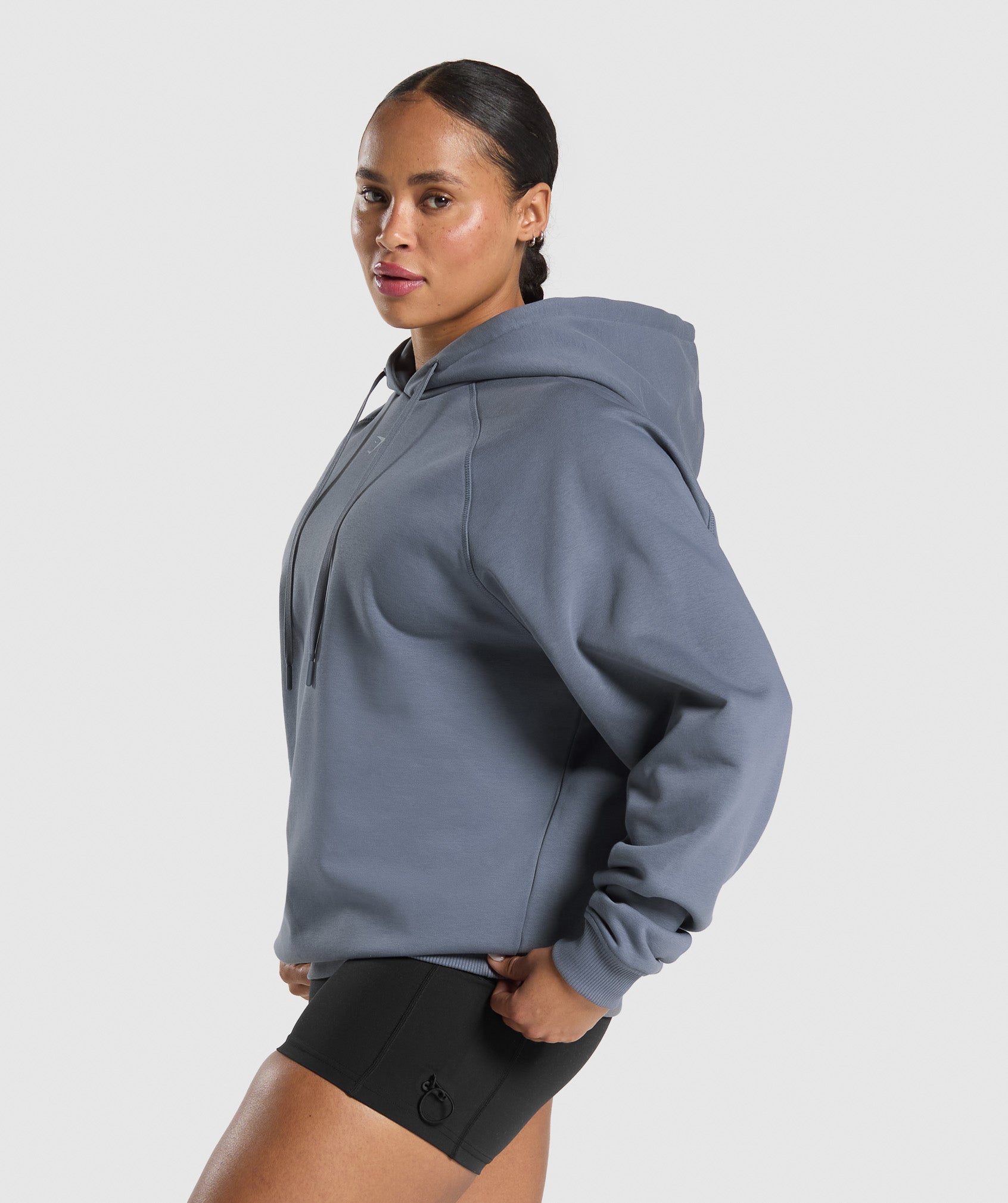 Gym Bunny Oversized Hoodie(Iron Blue,XXS)
