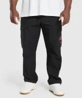 Metal Lifting Cargo Pants(Black,3XL)