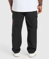 Metal Lifting Cargo Pants(Black,3XL)