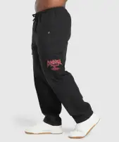 Metal Lifting Cargo Pants(Black,3XL)