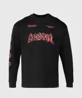 Metal Lifting Graphic Long Sleeve T-Shirt(Black,3XL)