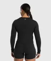 Punk Graphic Long Sleeve Midi Top(Black,XXS)