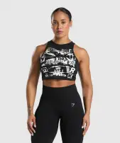 Punk Cropped Tank(Black,XXS)