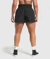 Retro Waistband Shorts(Black,XXS)