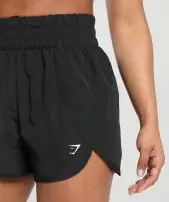 Retro Waistband Shorts(Black,XXS)
