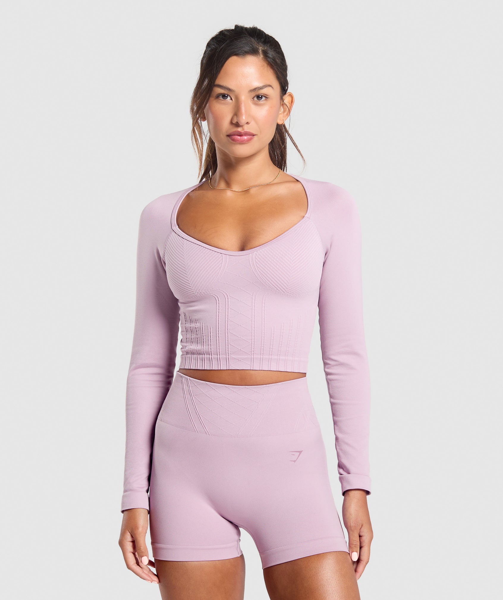 Corset Seamless Long Sleeve Top