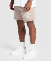 Lifting Club Apparel Graphic Shorts(Stone Pink,3XL)