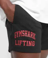 Lifting Mesh 5" Shorts(Black/Conditioning Red,3XL)