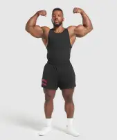 Lifting Mesh 5" Shorts(Black/Conditioning Red,3XL)