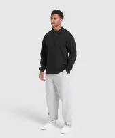 Long Sleeve Polo(Black,3XL)