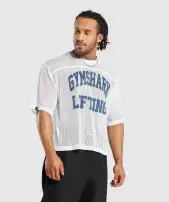 Mesh Oversized T-Shirt(White,3XL)