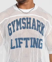 Mesh Oversized T-Shirt(White,3XL)