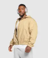 Oversized Hooded Jacket(Sand Beige,3XL)