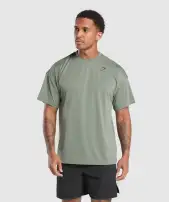 Oversized Performance T-Shirt(Unit Green,3XL)