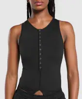 Rest Day Tank With Shelf(Black,XXS)