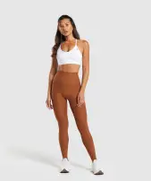 Ribbed Leggings(Copper Brown,XXS)