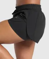 Running 2 in 1 Woven Shorts(Black,XXS)