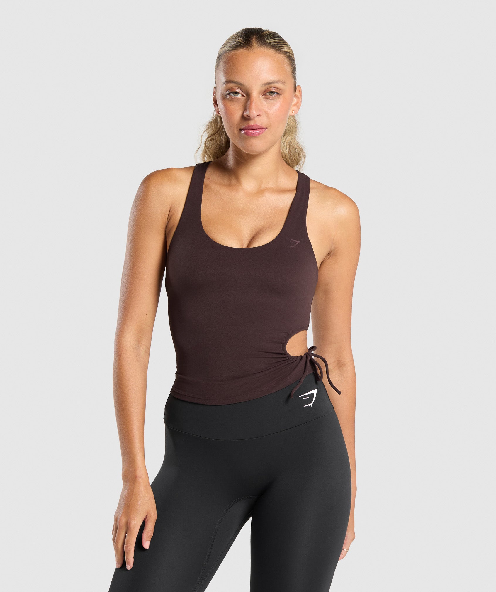 Ruched Side Tank With Shelf