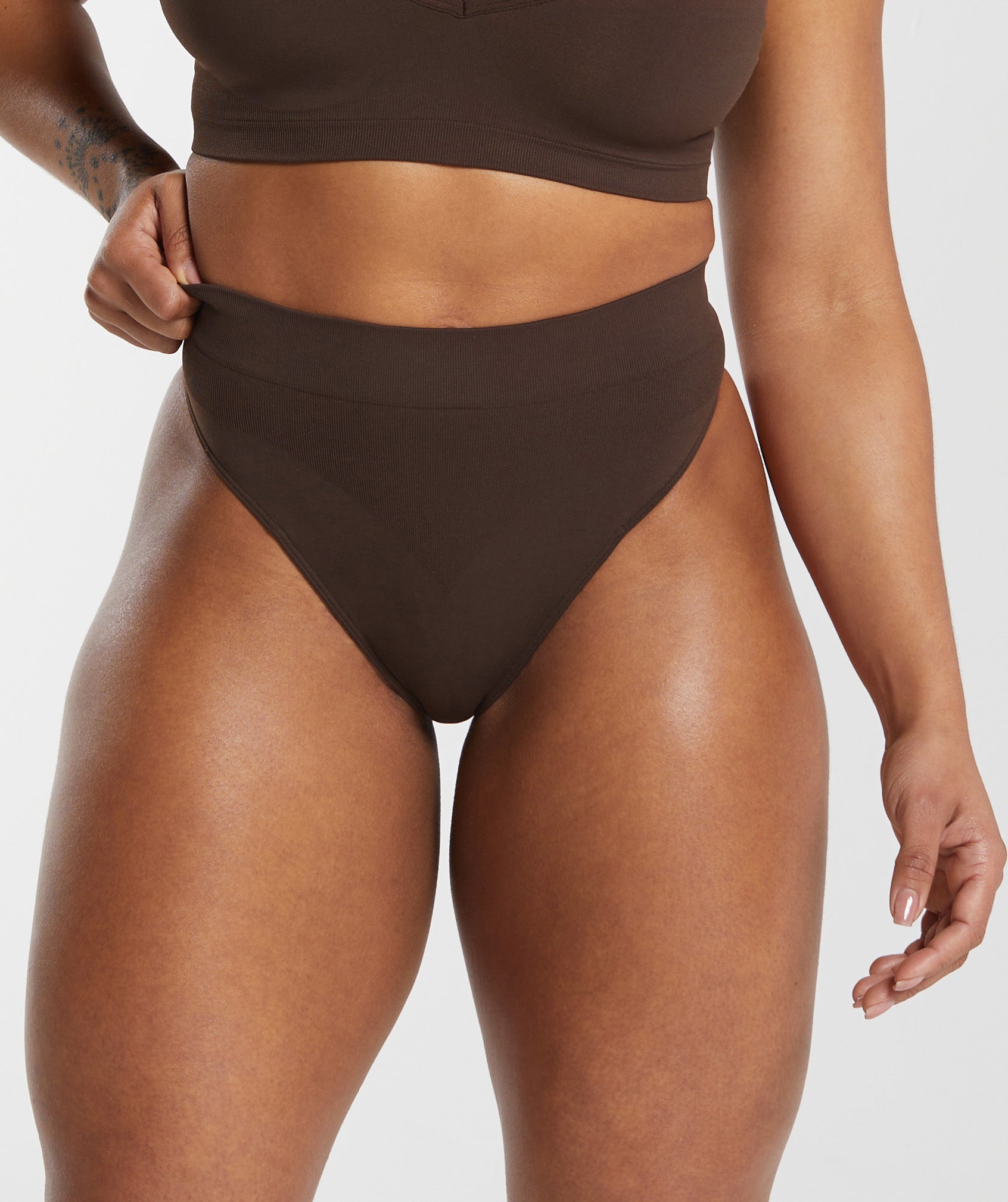 Seamless High Waisted Thong