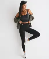 Sweat Seamless Washed Midi Tank(Black,XS)