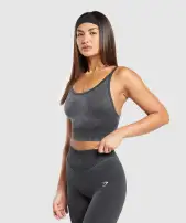 Sweat Seamless Washed Midi Tank(Black,XS)