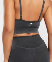 Sweat Seamless Washed Midi Tank(Black,XS)