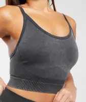 Sweat Seamless Washed Midi Tank(Black,XS)
