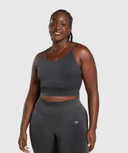Sweat Seamless Washed Midi Tank(Black,XS)