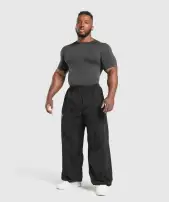 Parachute Pants(Black,3XL)