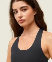 everywear Second Skin Tank(Black,XXS)