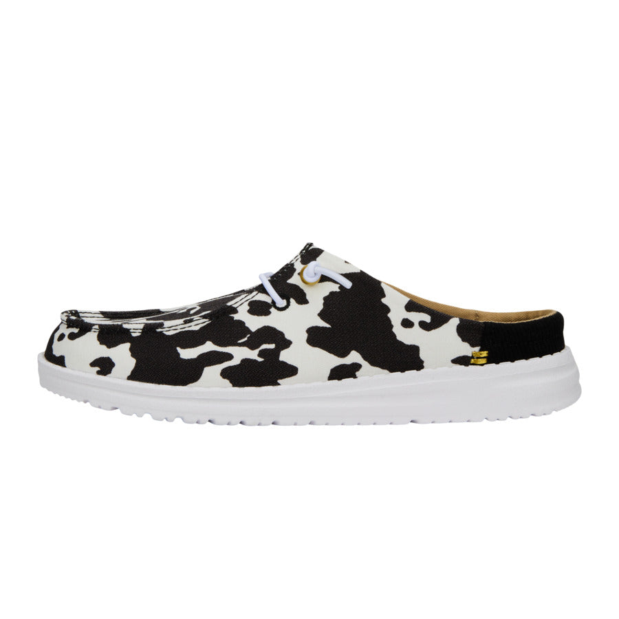 Wendy Slip Classic - White/Black Cow Print