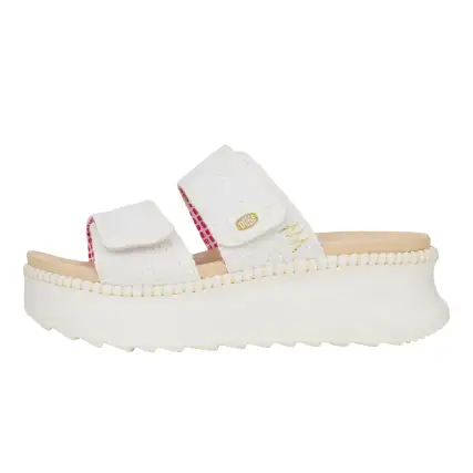 Delray Slide Eyelet - White