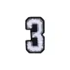 Number 3 Patch - 3 Black/White
