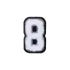 Number 8 Patch - 8 Black/White