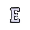 Letter E Patch - E Black/White
