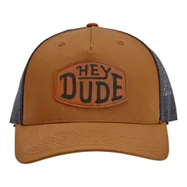 Leather Buckle Patch Trucker - Coyote Brown