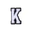 Letter K Patch - K Black/White