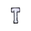 Letter T Patch - T Black/White