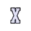 Letter X Patch - X Black/White
