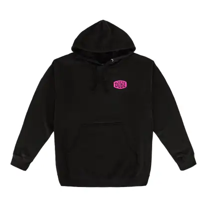 Go To Buckle Hoodie - Black/Pink
