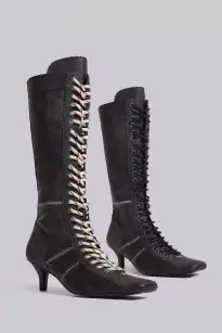 Black Brooke Boxing Boot(UK 3,Black)