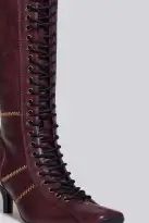 Burgundy Brooke Boxing Boot(UK 3,Red)